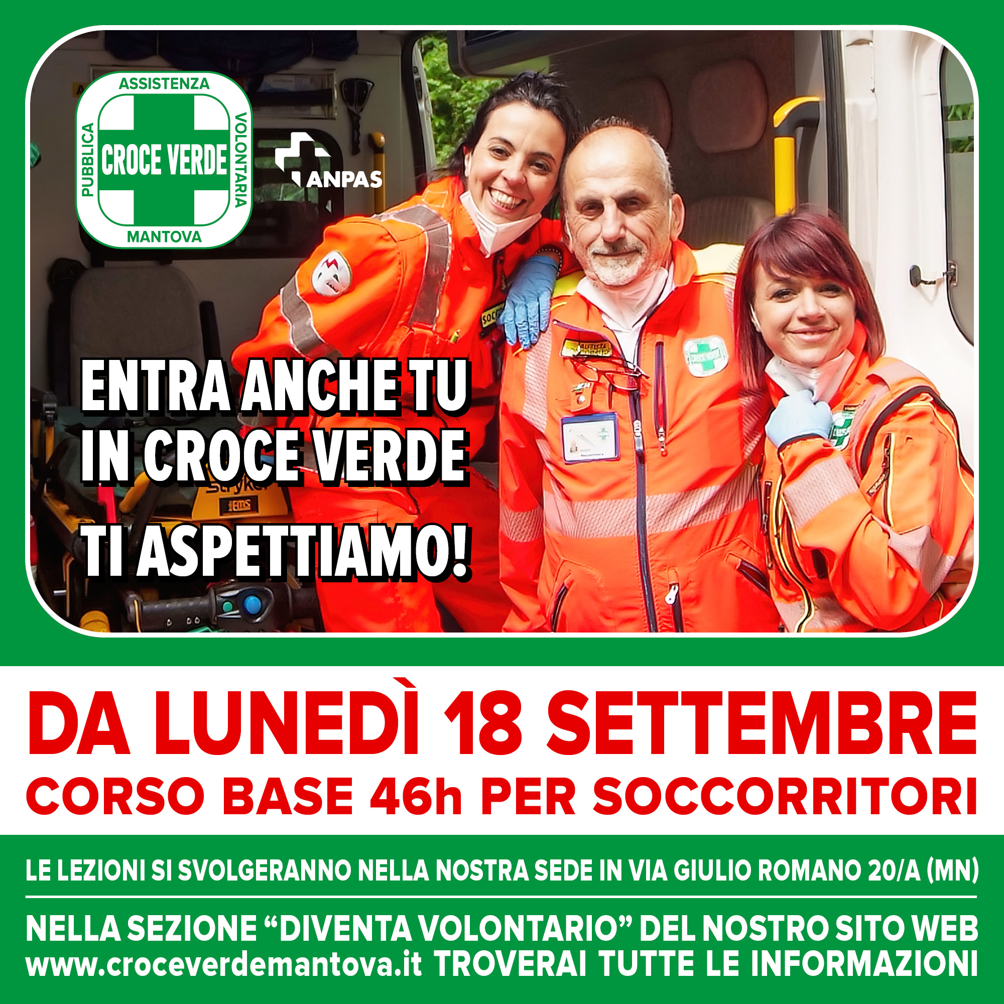 CORSO BASE 46H PER SOCCORRITORI