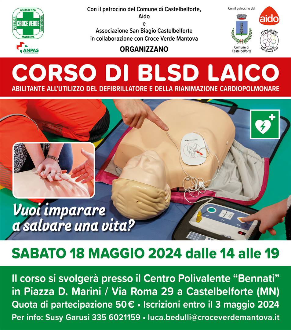 18 MAGGIO 2024 - CORSO BLS-D LAICO